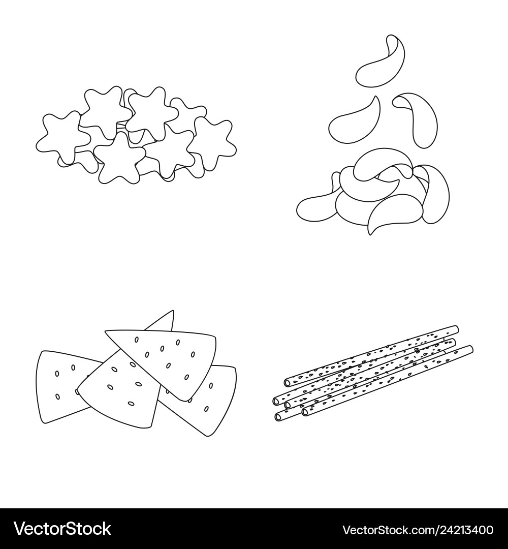 Isolated object of product and menu logo set Isolated object of product and menu logo set vector image