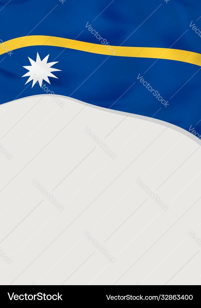 Leaflet design with flag nauru template Vector Image