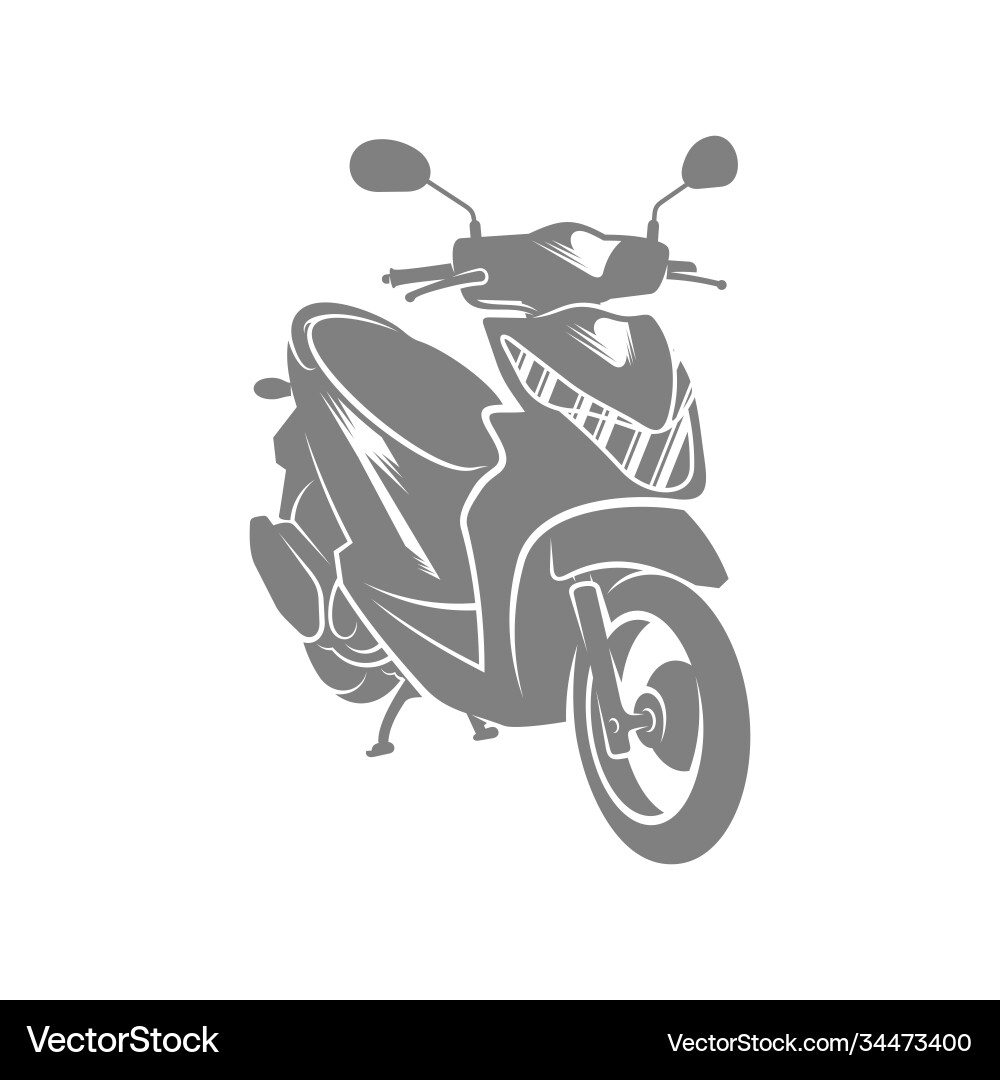 Motorcycle logo design template scooter matic – Royalty-Free Vector |  VectorStock, image size:1000x1080