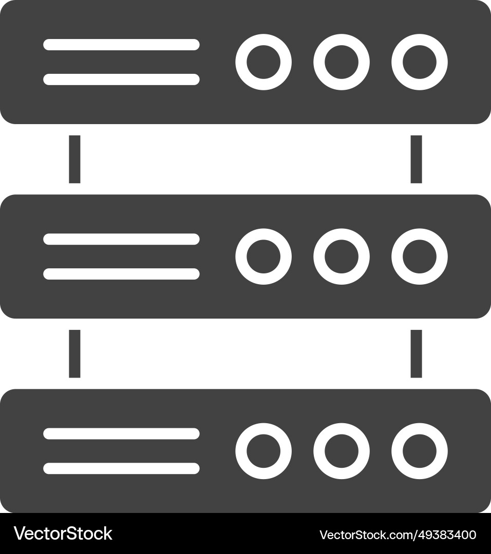 Multiple servers icon image vector image