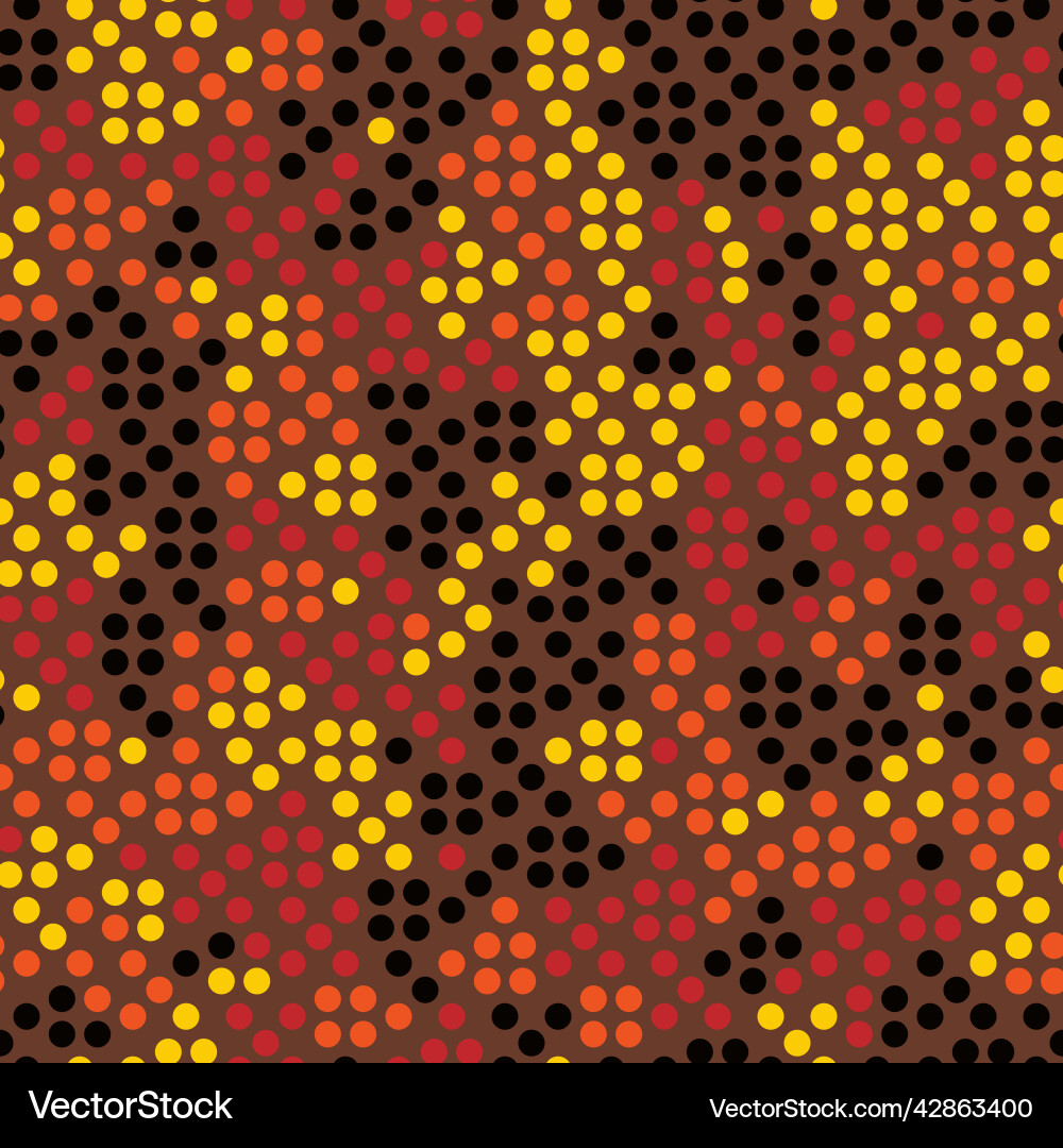 Seamless pattern art with dots random colored grid Seamless pattern art with dots random colored grid vector image