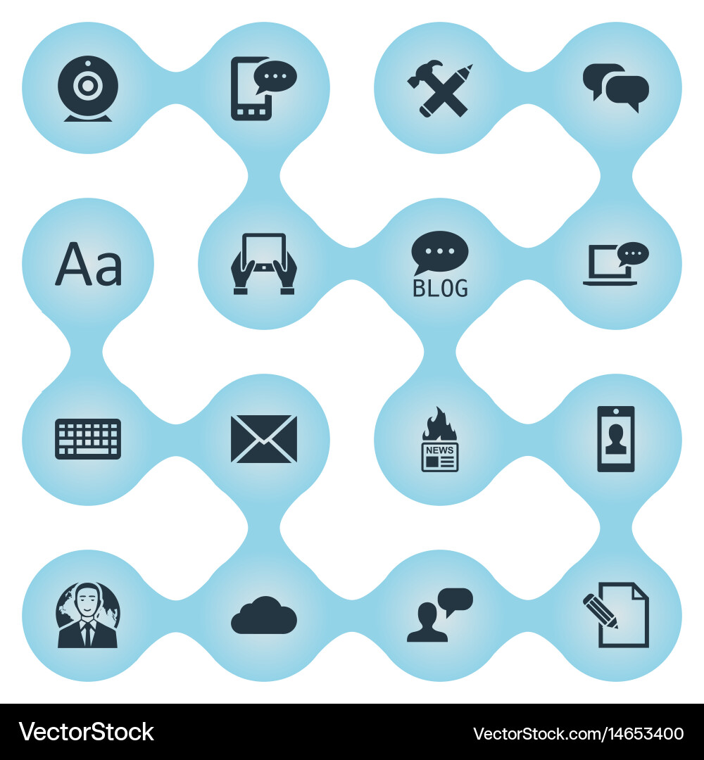 Set of simple user icons vector image