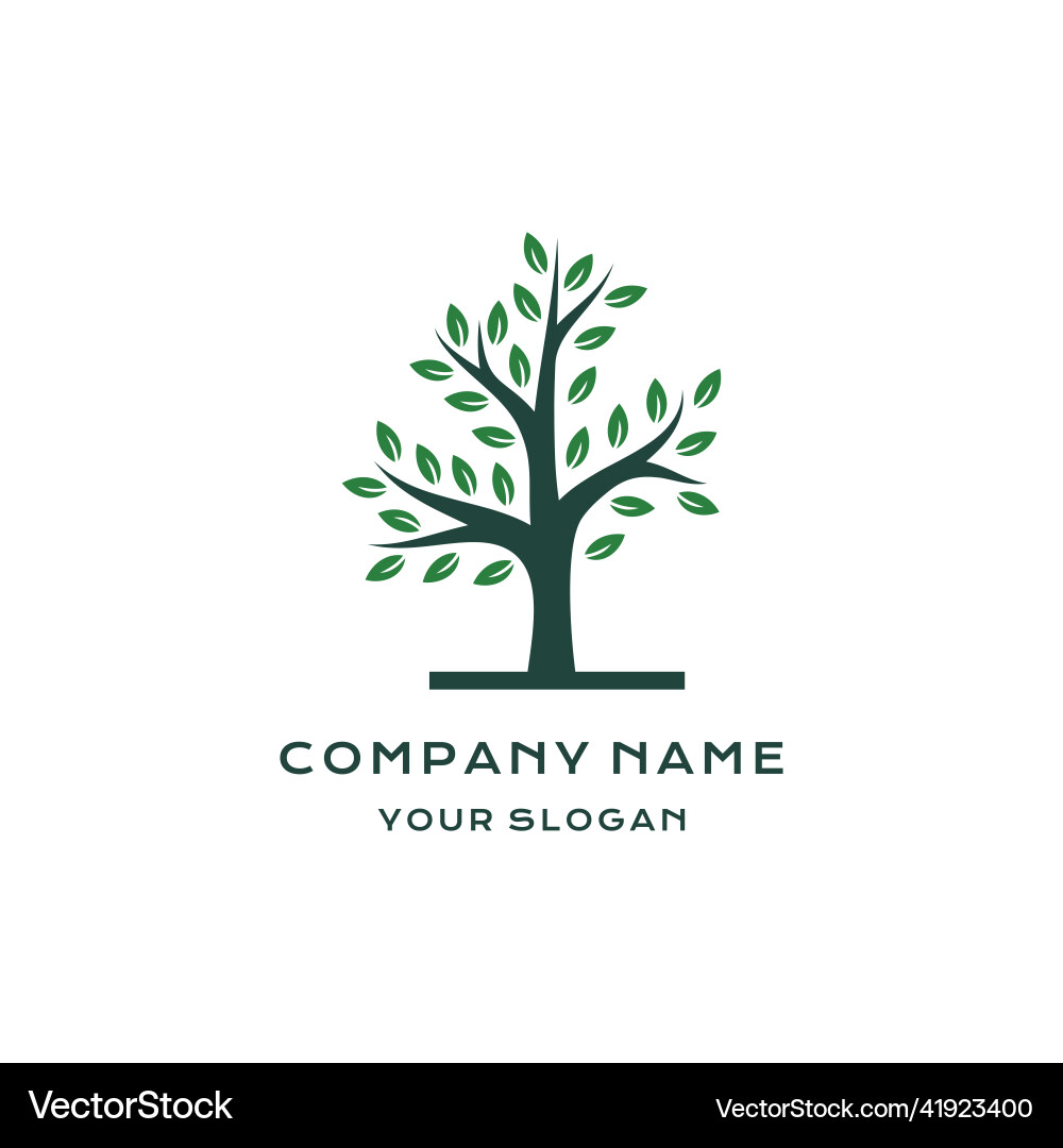 Tree logo design isolated abstract vector image