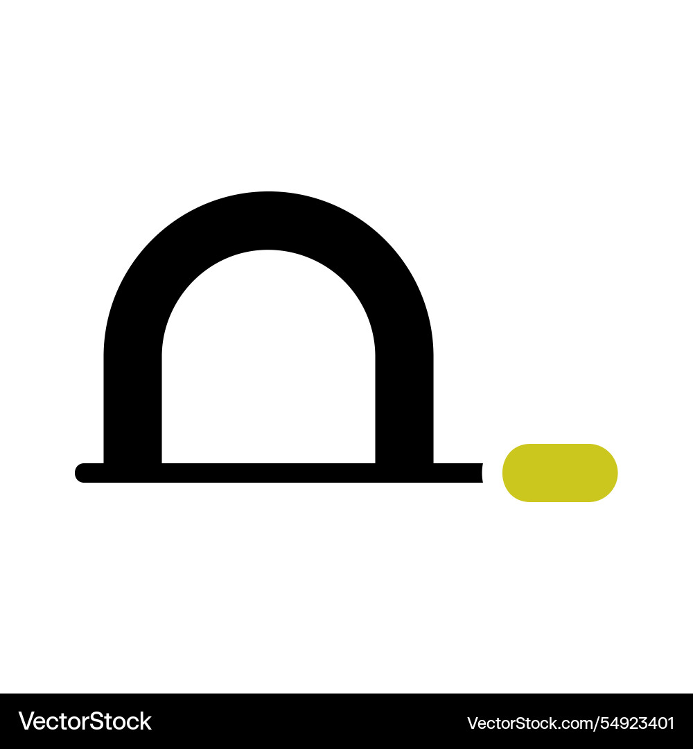 Abstract arch shape with a dot minimalist design Vector Image