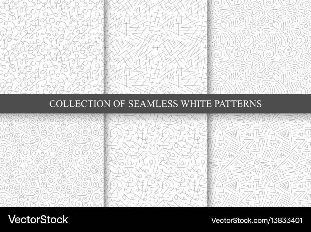 Curly Pattern Collection Vector Image