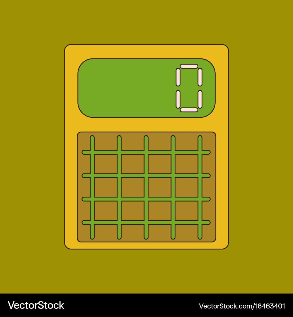 Flat icon with thin lines calculator Vector Image
