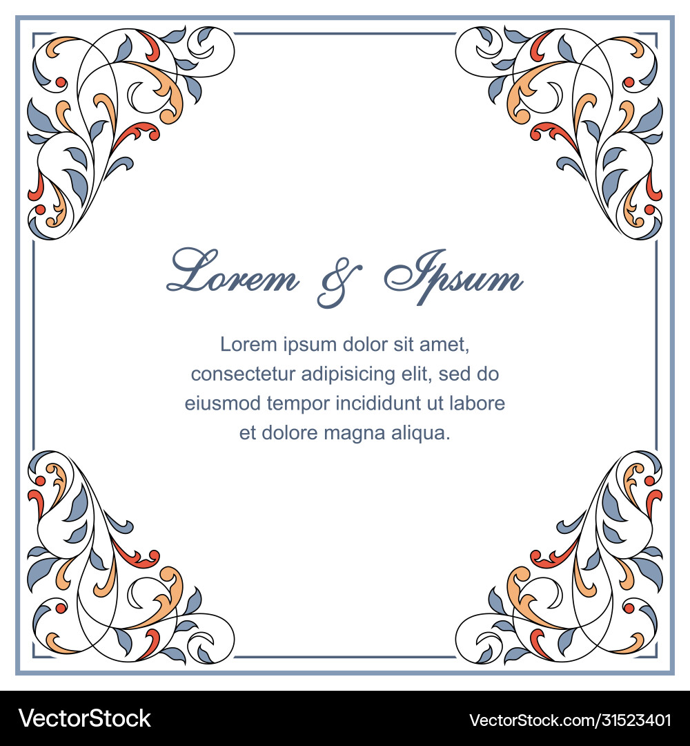Floral pattern for invitation or greeting card Vector Image