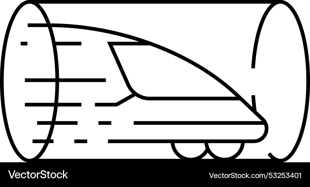 Hyperloop railway line icon Hyperloop railway line icon vector image