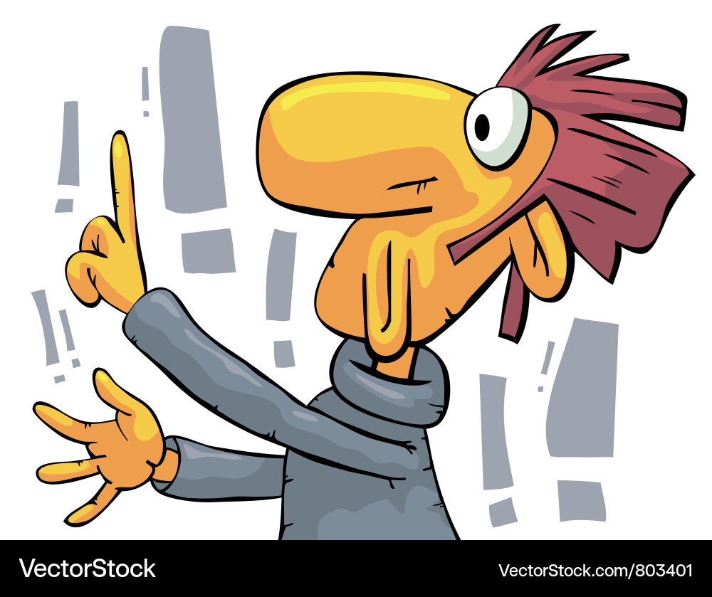 Lecturer pointing at something Vector Image