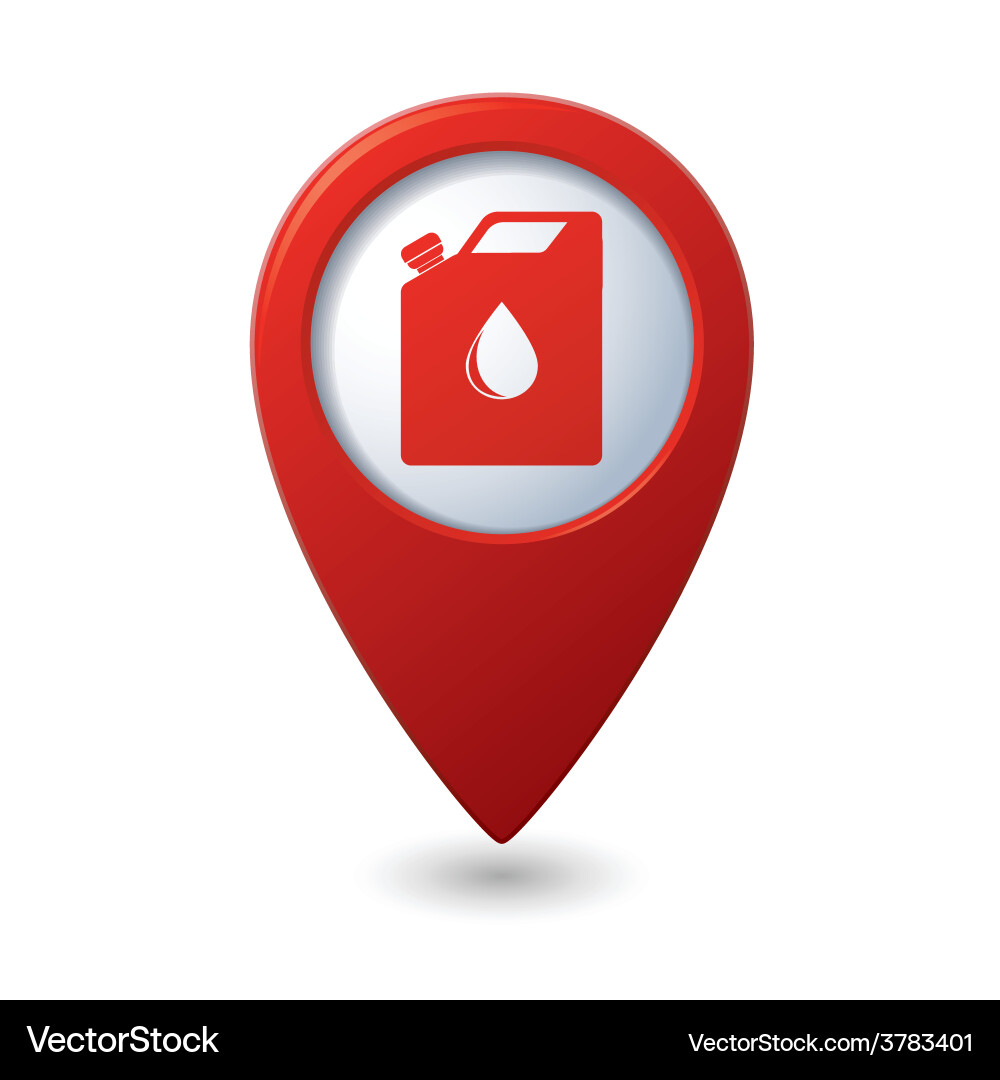Red Gas Pointer Icon vector image