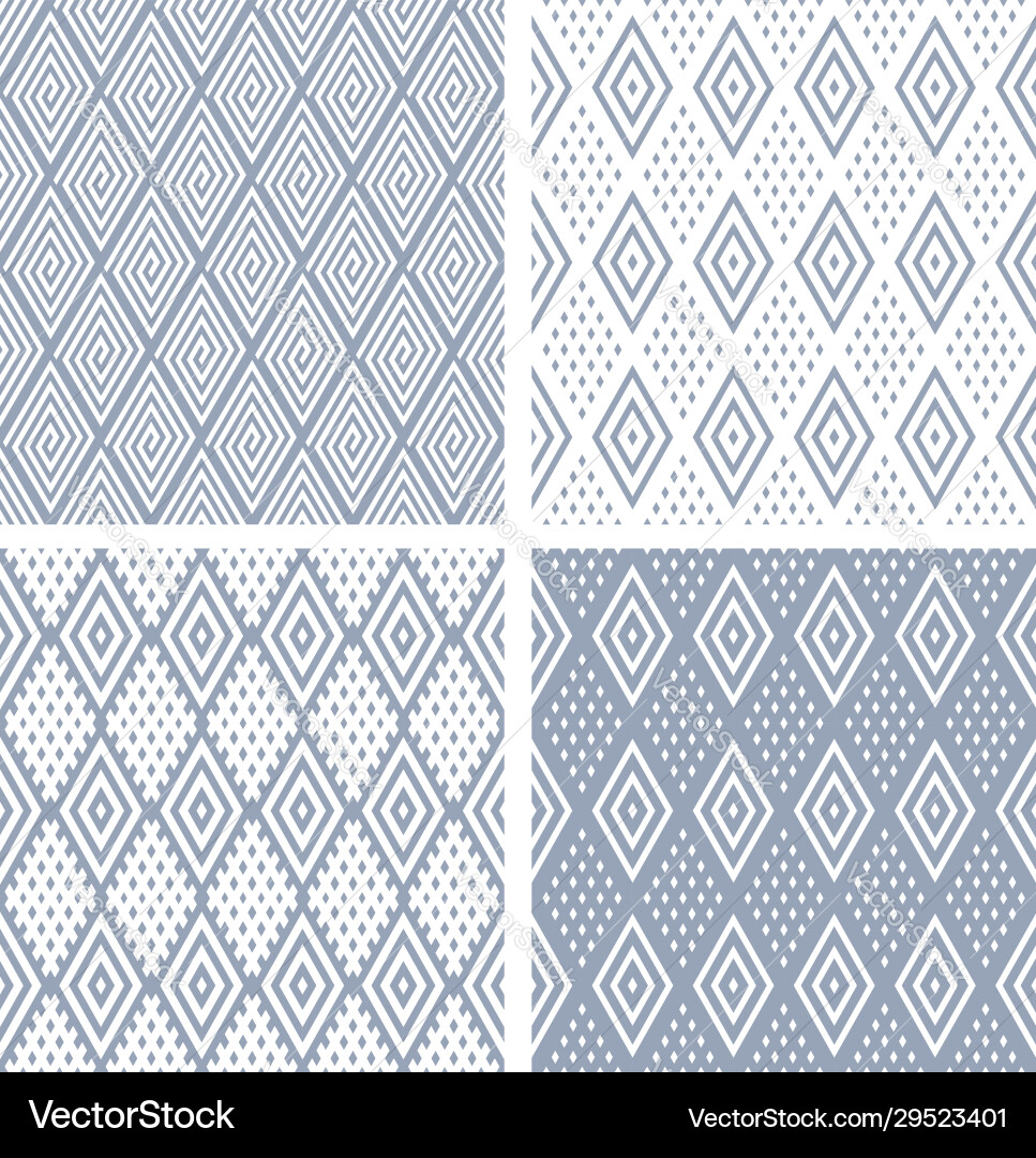 Seamless patterns set Vector Image