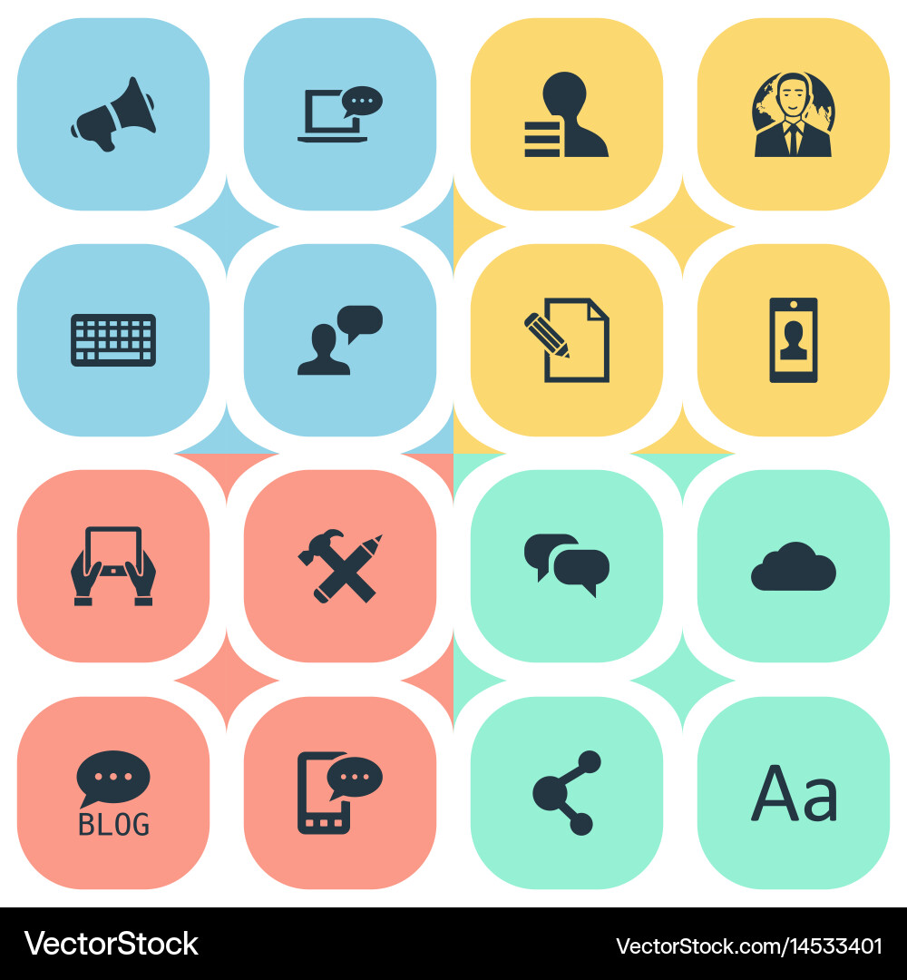 Set of simple user icons Vector Image
