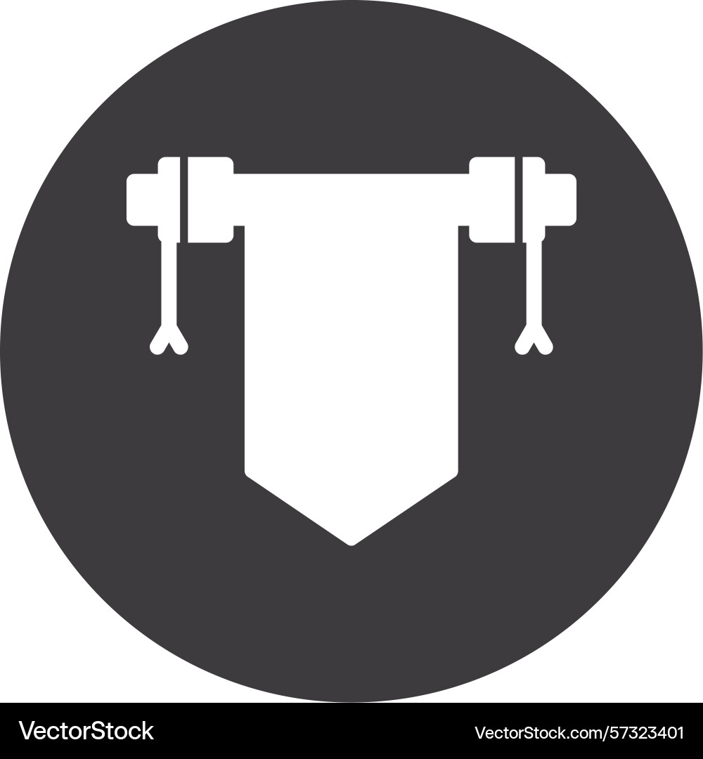 Spring scroll glyph circle icon Vector Image