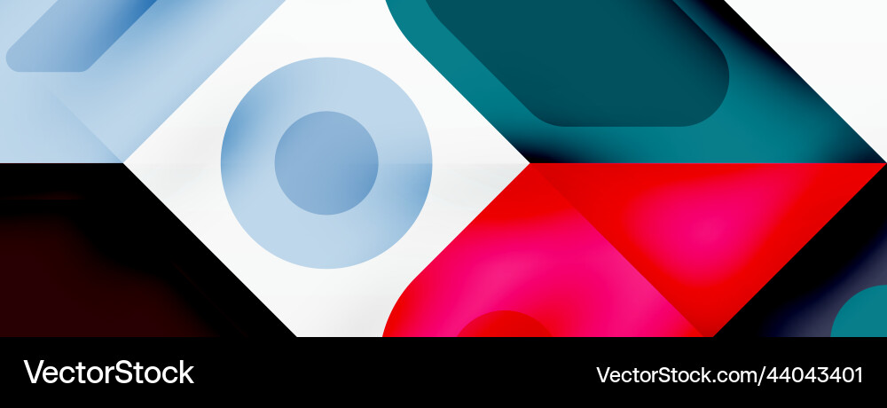 Square and circle minimal abstract background Vector Image