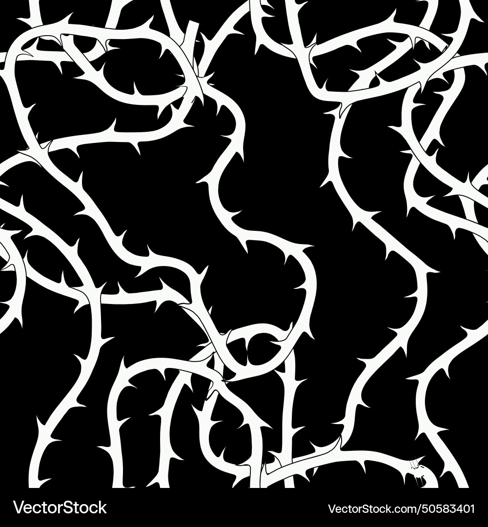 Squiggle seamless pattern with intricate branches Vector Image