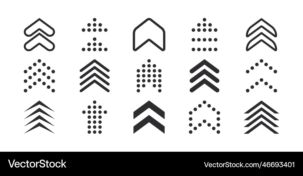 Swipe Icons einrichten Pfeiltaste Symbole Scrolling Swipe Icons einrichten Pfeiltaste Symbole Scrolling vektorbild