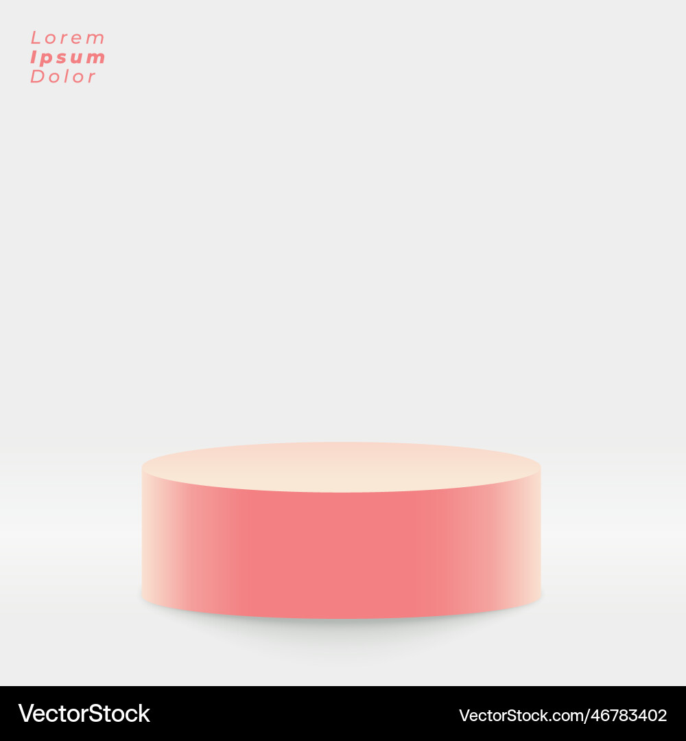 3d display stand on studio background Vector Image