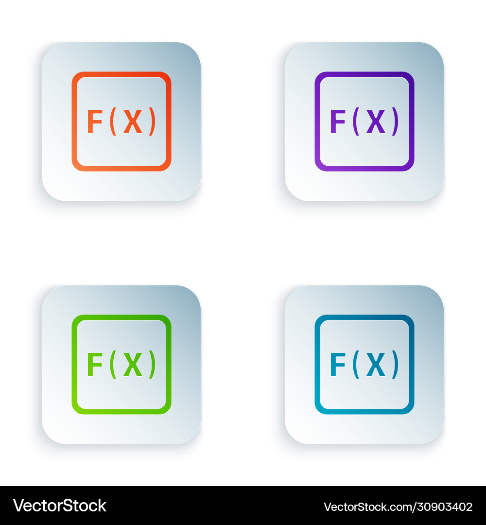 Color function mathematical symbol icon isolated Color function mathematical symbol icon isolated vector image