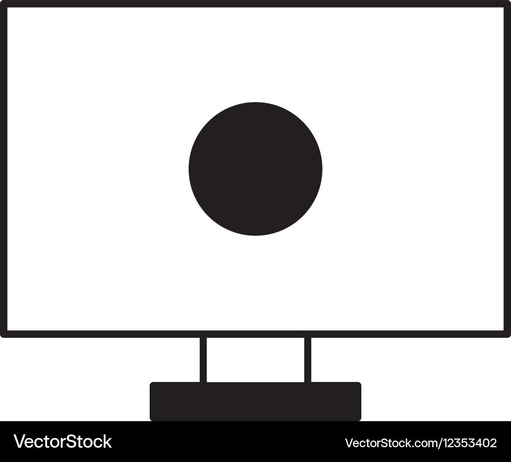 Computer desktop isolated icon vector image