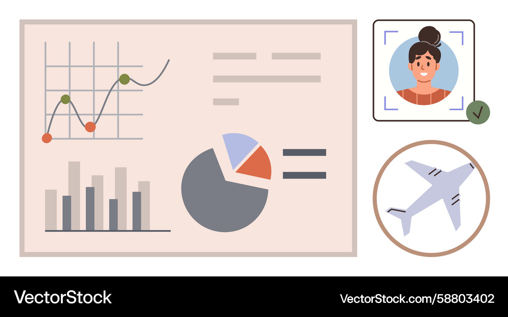 Data visualization user profile picture Vector Image