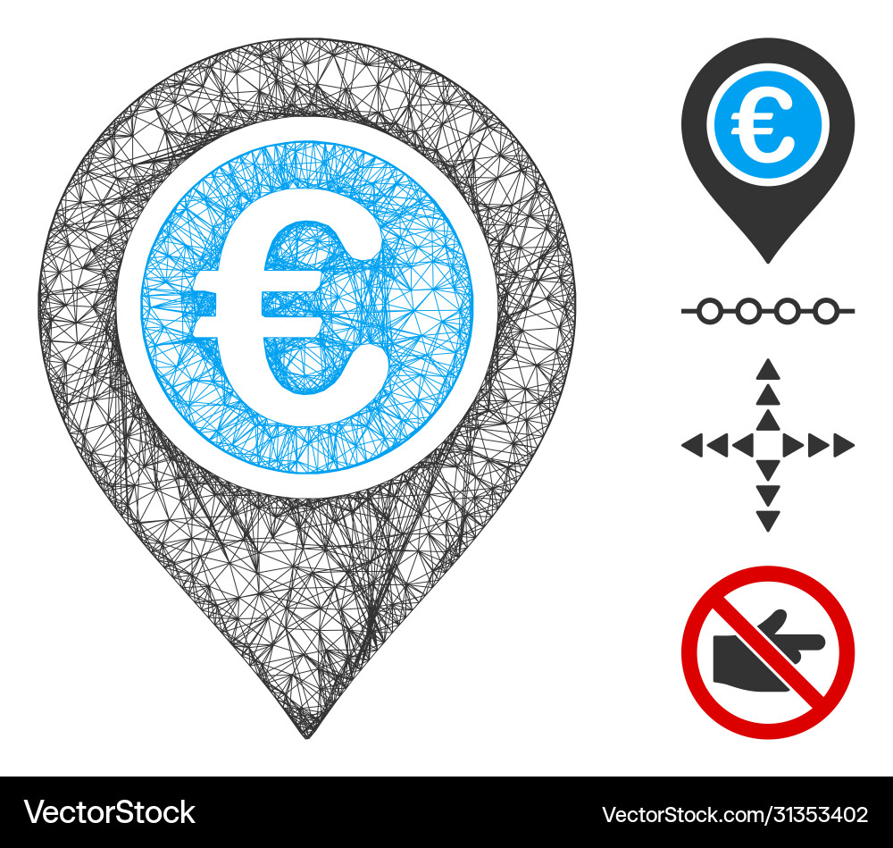 Euro pointer web mesh Euro pointer web mesh vector image