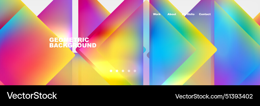 Gradient triangles composition with bright fluid Gradient triangles composition with bright fluid vector image