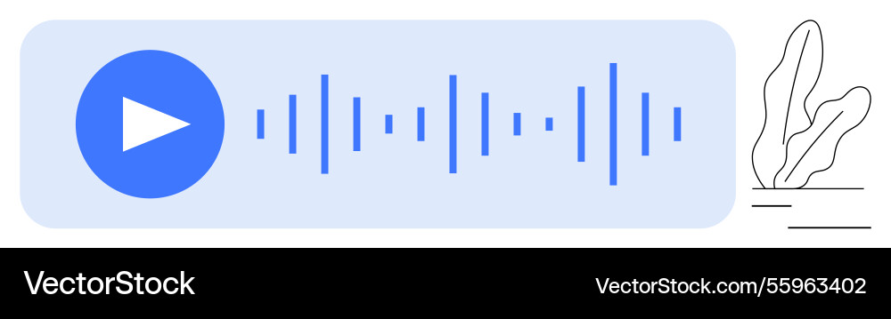 Media player interface with blue play button Media player interface with blue play button vector image