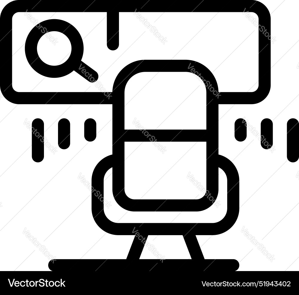 Office worker searching for information using Office worker searching for information using vector image