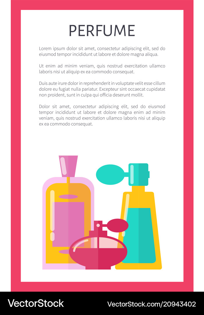Perfume pattern color card Vector Image
