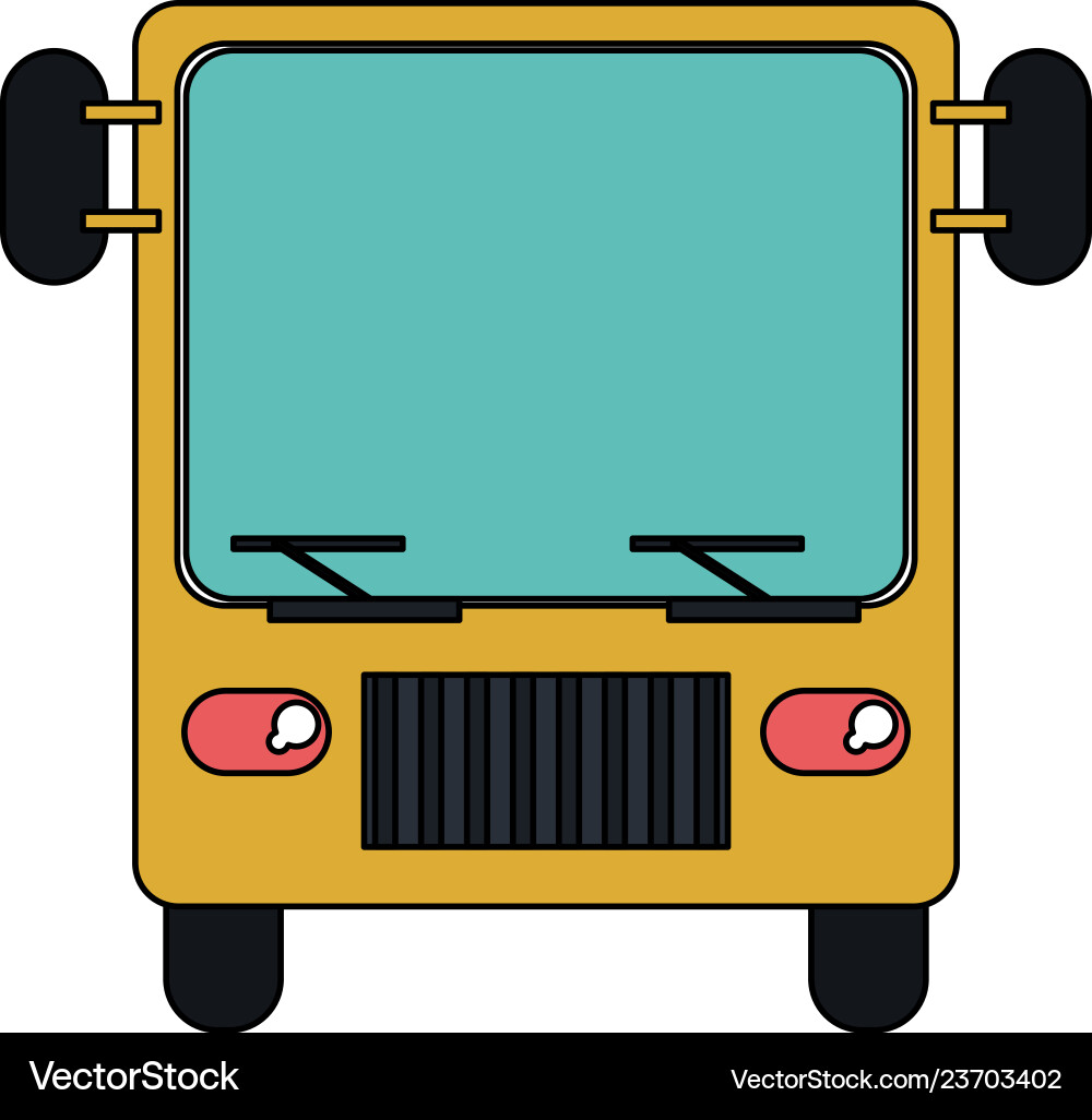 Public bus frontview Vector Image