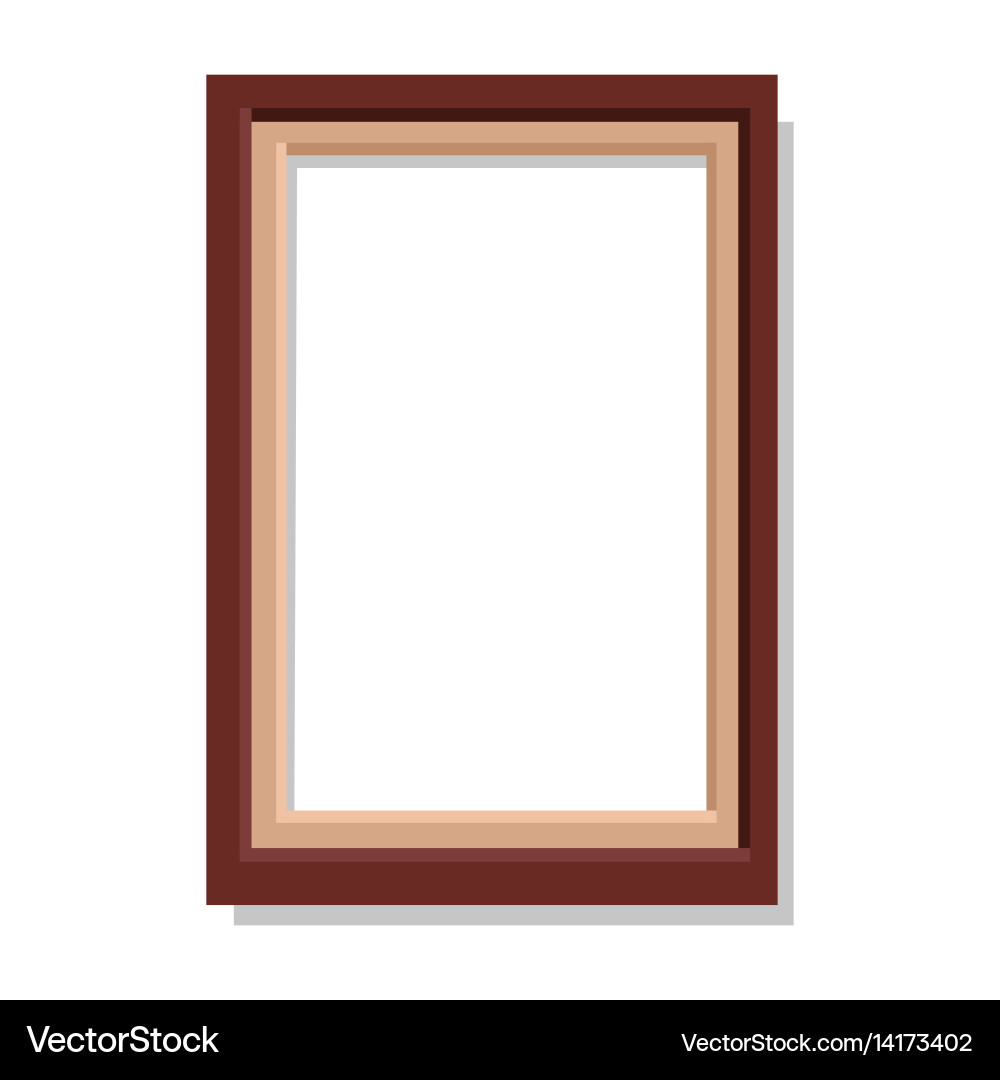 Simplerectangular frame isolated vector image