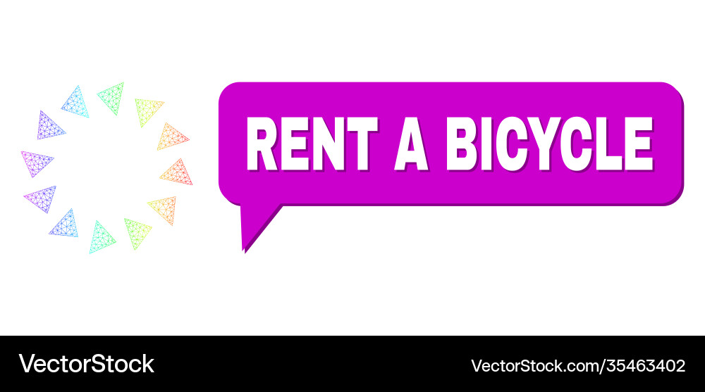 Spectral mesh gradient rotate ccw icon and rent Vector Image