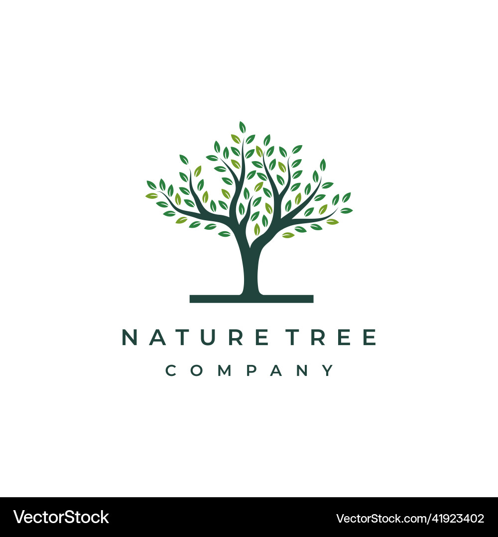 Tree logo design isolated abstract vector image