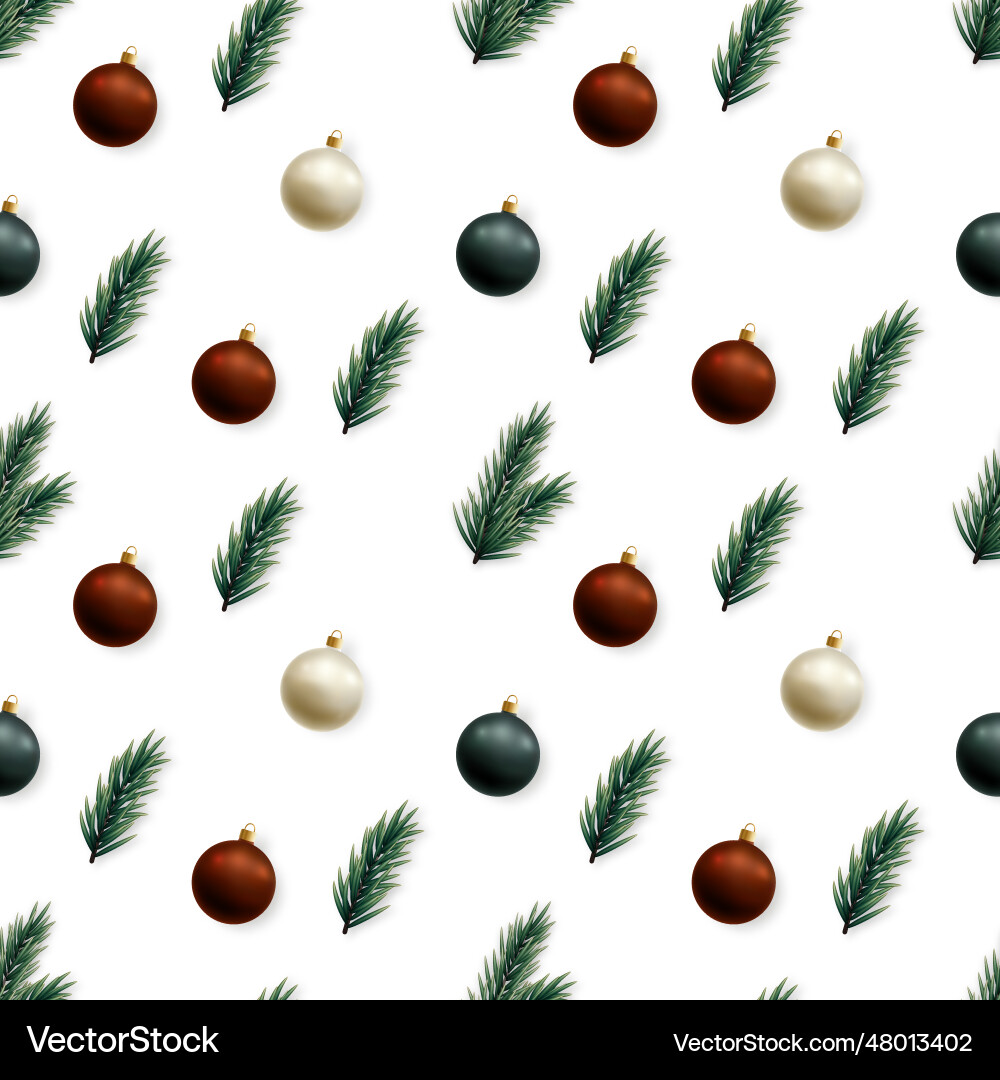 Winter seamless pattern with tree branches Vector Image