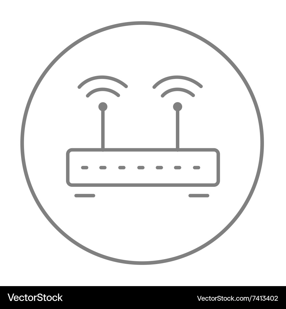 Wireless router line icon Vector Image