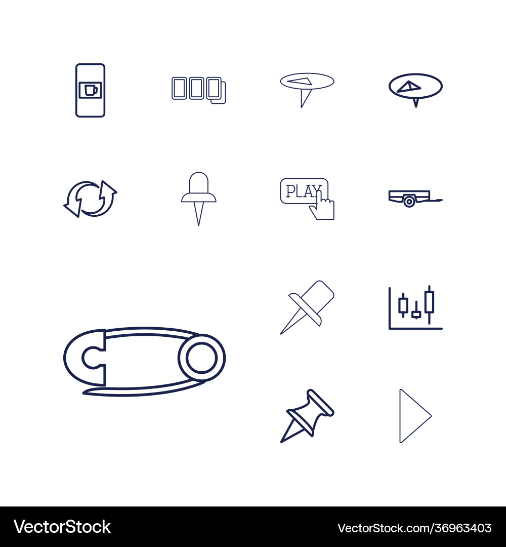 13 Push-Symbole 13 Push-Symbole vektorbild
