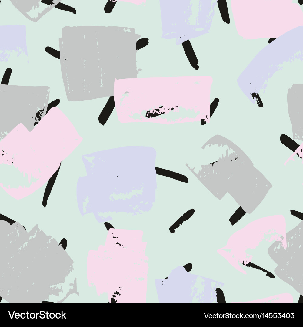 Abstract seamless pattern with brush strokes vector image