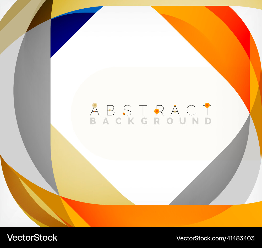 Abstract square shape with overlapping waves Vector Image
