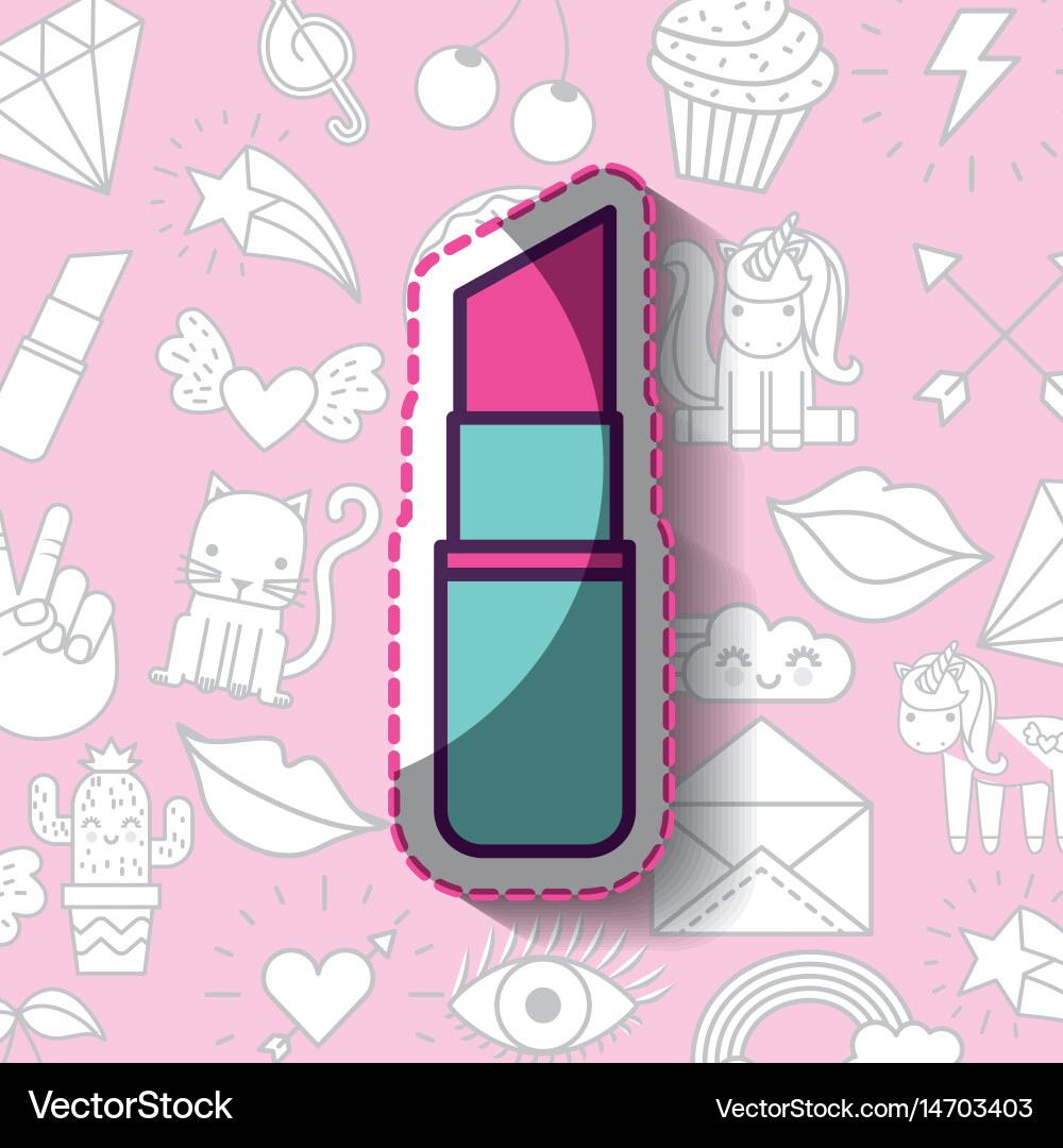Girly icon over background image Vector Image