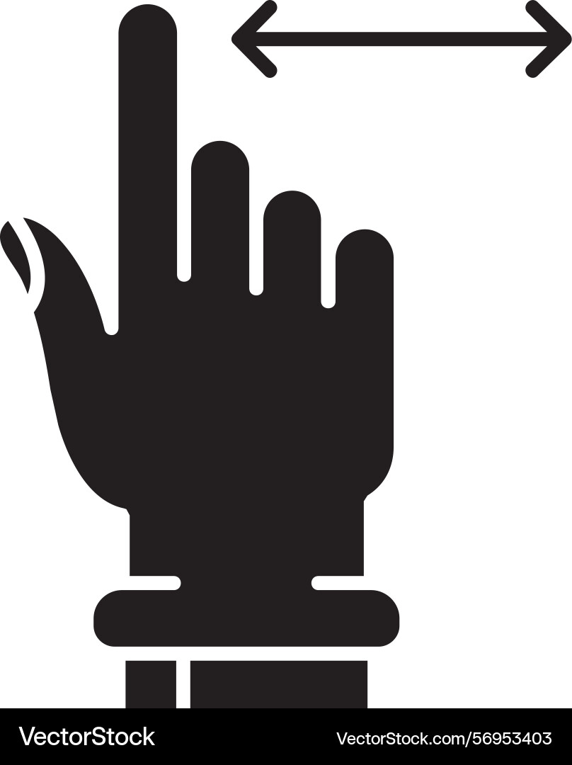 Horizontal scroll icon design vector image