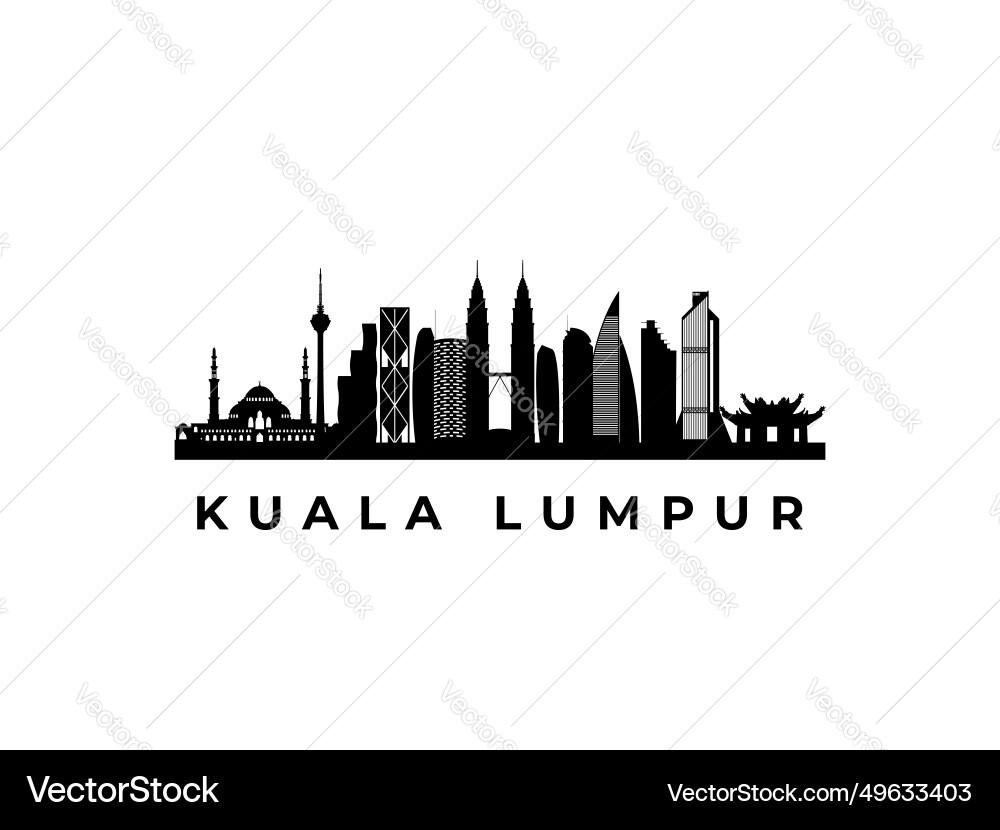 Kuala lumpur skyline reise berühmt Kuala lumpur skyline reise berühmt vektorbild