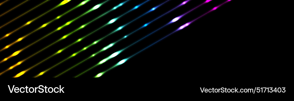 Multicolored neon shiny lines abstract tech Vector Image