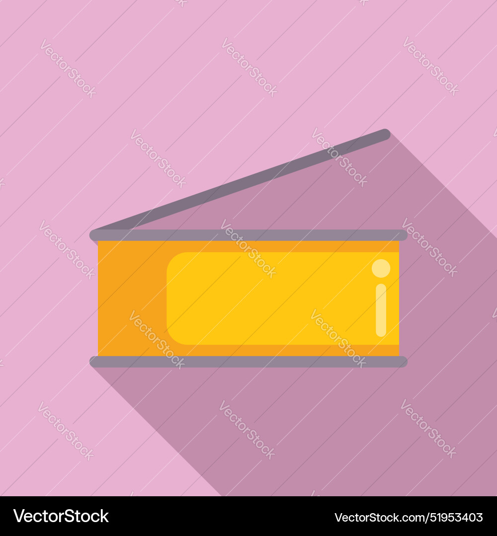 Opened empty tin can with key on top flat design Opened empty tin can with key on top flat design vector image