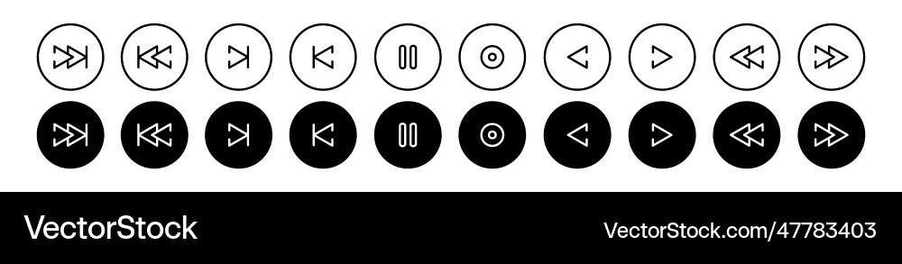 Play and pause buttons sign Royalty Free Vector Image