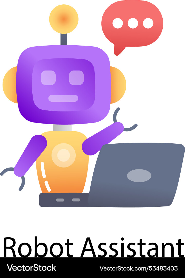 Robot assistant Vector Image