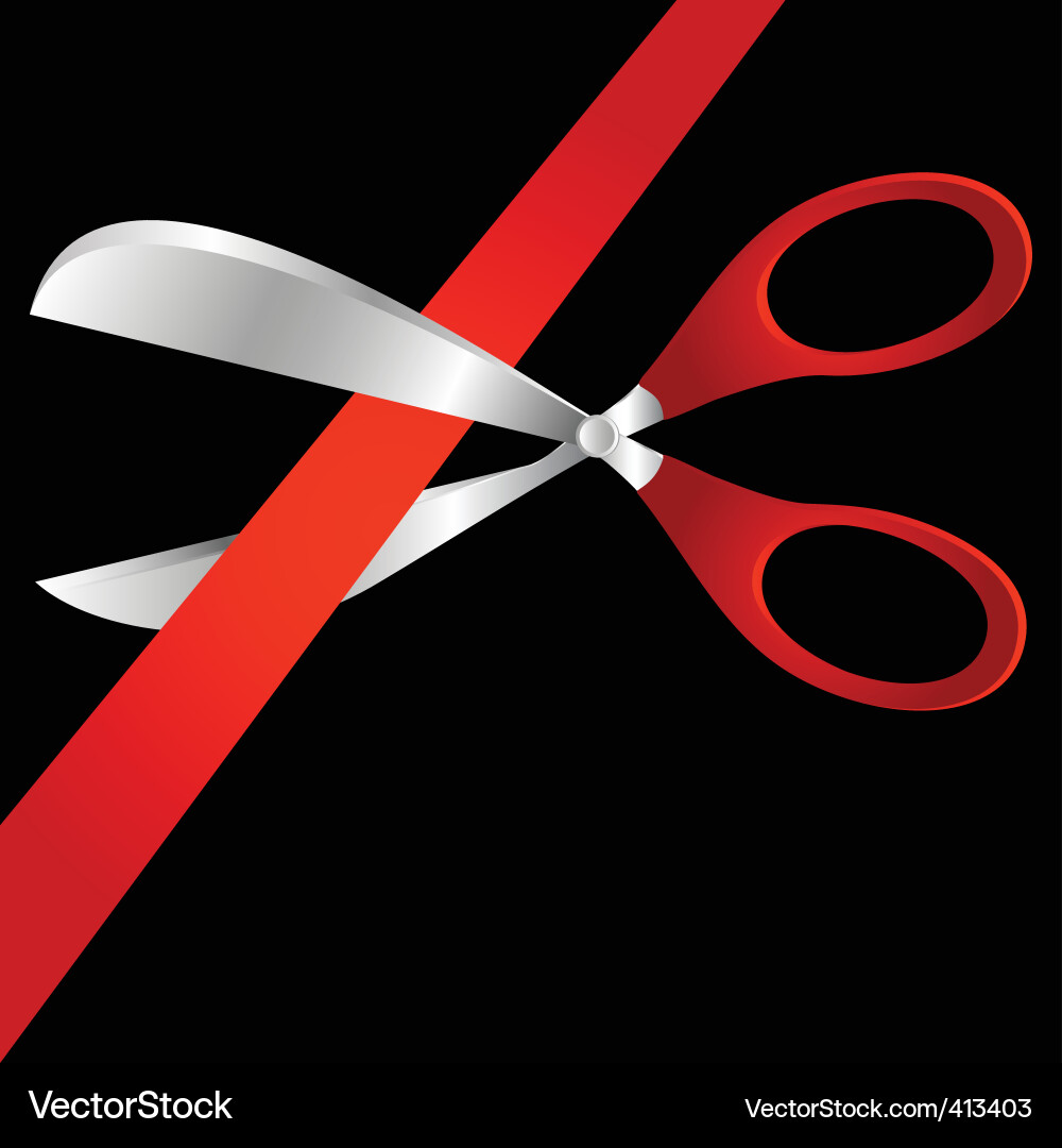 Scissors and tape vector image