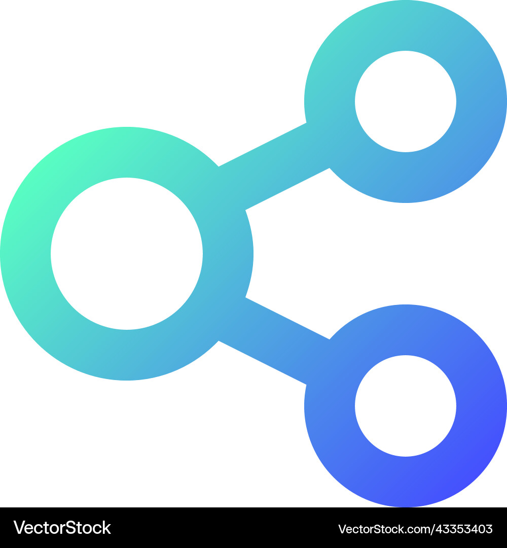Share pixel perfect gradient linear ui icon Share pixel perfect gradient linear ui icon Vector Image