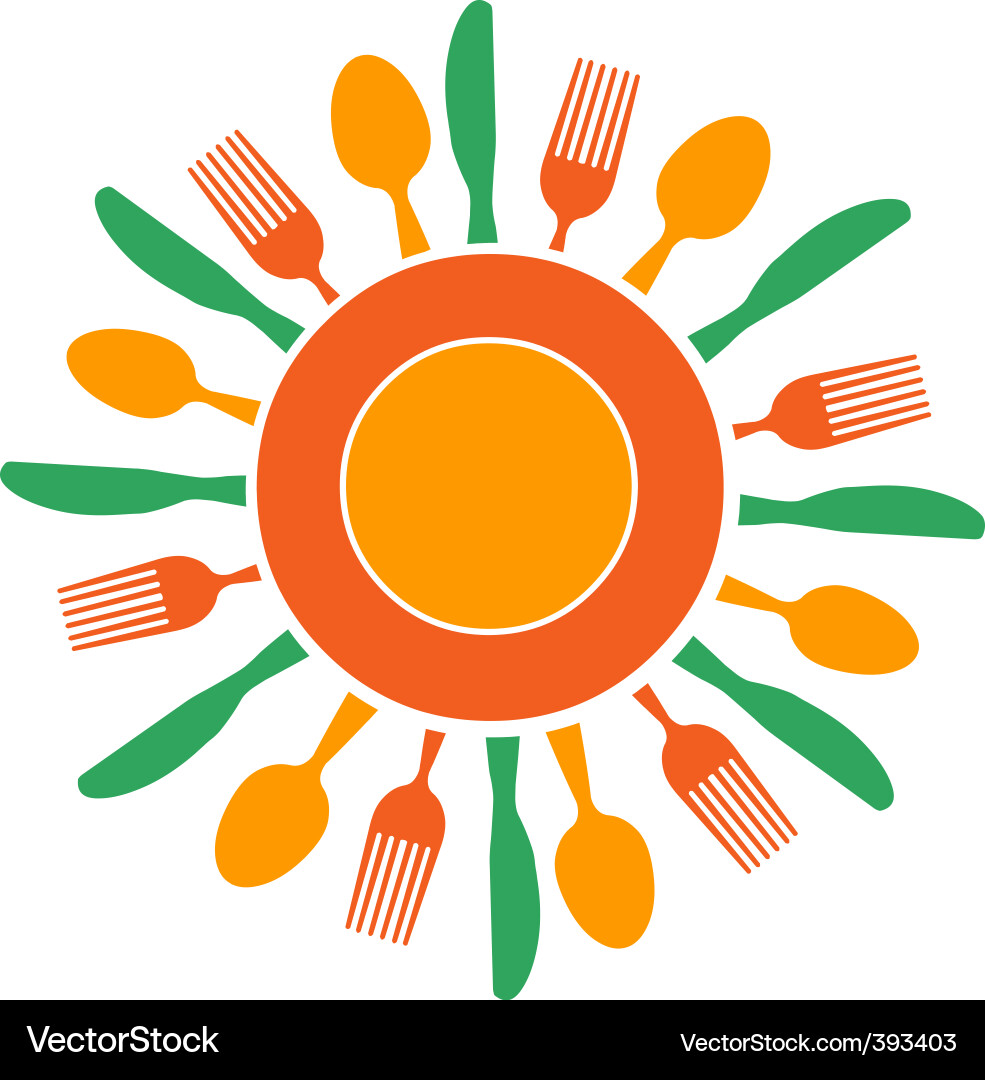 Silverware Background Vector Image