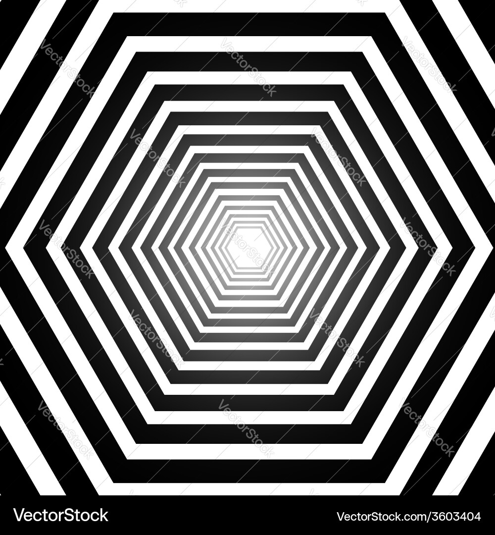 Abstract hexagonal optical vector image