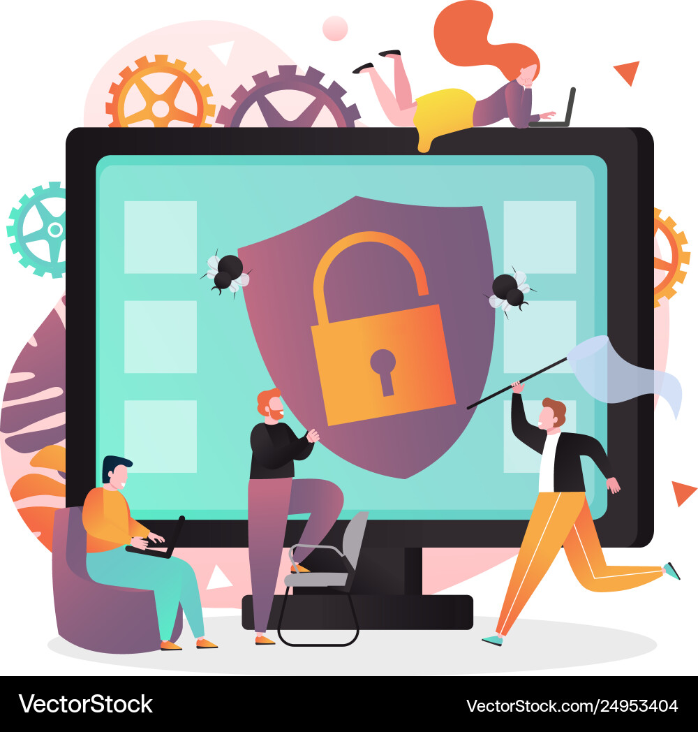 Antivirus-Konzept für Web-Banner-Website Antivirus-Konzept für Web-Banner-Website vektorbild
